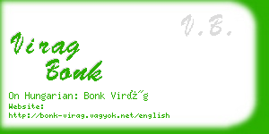 virag bonk business card